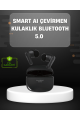 Yapay Zeka Destekli Bluetooth Kulaklık Anlık Çeviri ve Gürültü Engelleme