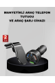Araç İçi Telefon Tutucu + Quick Charge 3.0 Araç Şarj Cihazı Seti