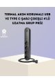 Akım Korumalı Çoklu Priz 4’lü 2 USB 1 Type-C 2500W Güçlü Tasarım