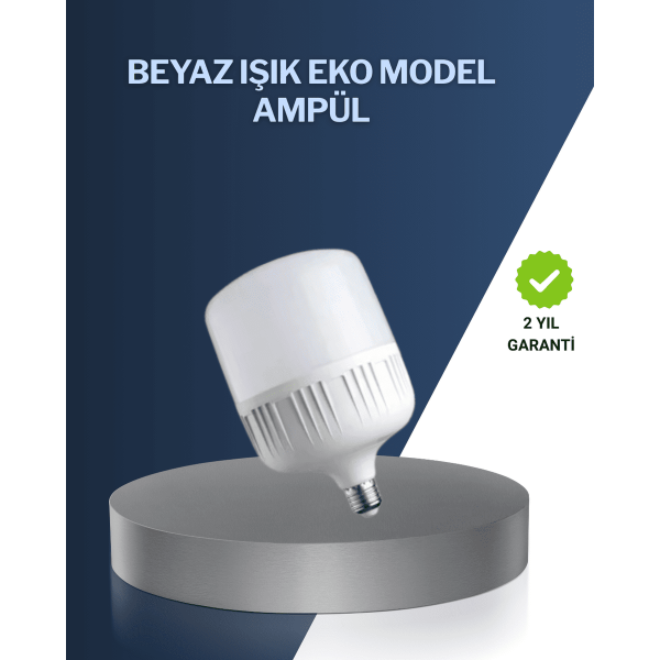 Uzun Ömürlü Şarjlı LED Ampul 30 Watt Güçlü Aydınlatma