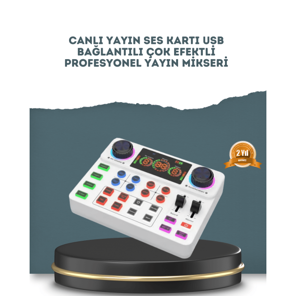 Gürültü Engelleme Özellikli Canlı Yayın Ses Kartı