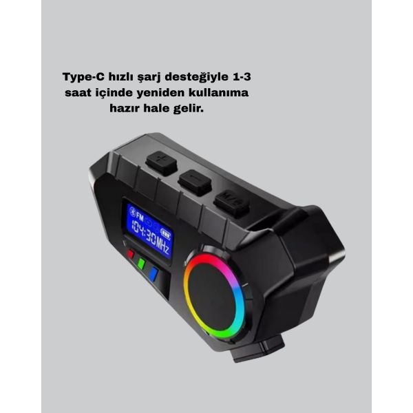 Bluetooth 5.4 Kablosuz İnterkom+ Motor Disk Kilidi