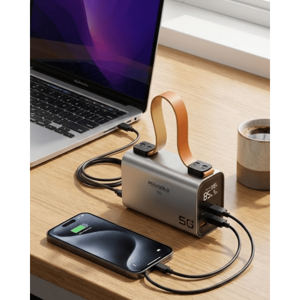 50000 mAh Powerbank Süper Hızlı Şarj LED Dijital Göstergeli Taşınabilir Şarj Cihazı