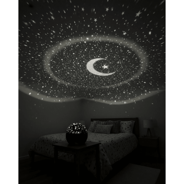 Fişli Yıldız Projektör Gece Lambası Müzikli