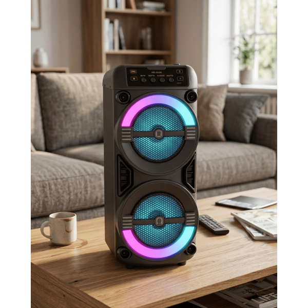Taşınabilir Bluetooth Hoparlör RGB Işık Efektli Stereo Ses