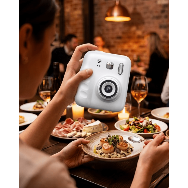 Mini Çocuk Fotoğraf Makinesi Baskı Özellikli Video Çekim 4 Kağıt Rulo Hediyeli