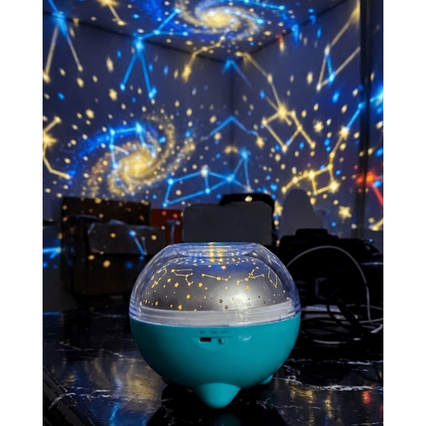 Çok Renkli LED Yıldız Projektör Gece Lambası Bluetooth Müzik Çalar ve Kumandalı Kontrol