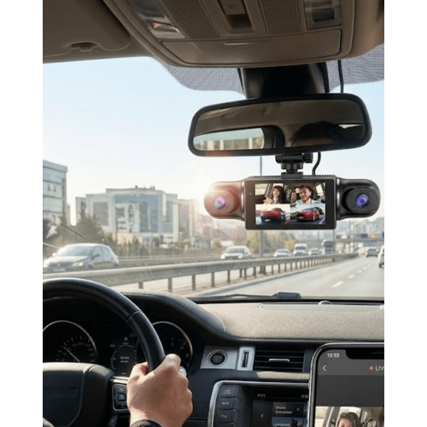 1080P Araç Kamerası Mobil Uygulama Bağlantılı G Sensörlü Güvenlik Sistemi