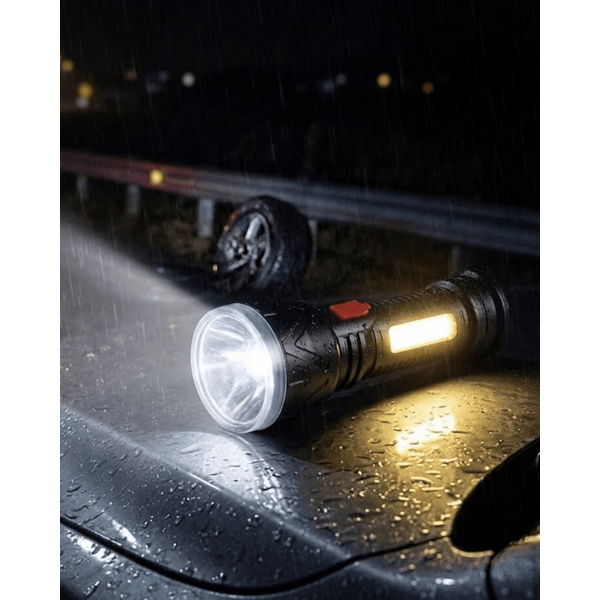 Uzun Menzilli Işıldak Şarjlı 9 LED 4 Kademeli Aydınlatma
