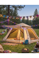 Güneşlikli Kamp Çadırı 240x240x160 cm 6 Kişilik Kolay Kurulum Outdoor