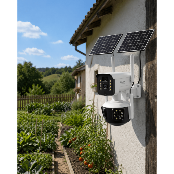 Güneş Enerjili Arıcı Kamerası 4G SIM Kartlı 9MP Üç Lens Yayla Güvenlik Kamerası 2 Yıl Garantili